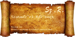 Szatmári Róbert névjegykártya